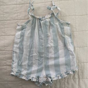 Little co. Linen striped onesie